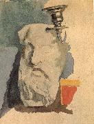 Mikhail Vrubel, Still life with a Plaster mask and a sconce